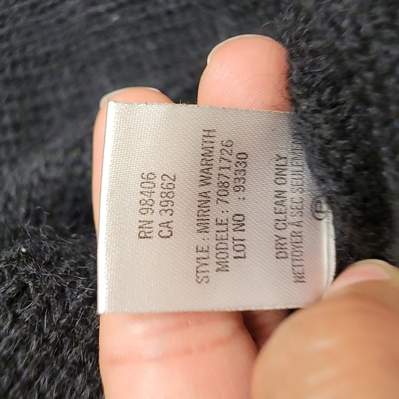 Theory Mirna Warmth Wool Cashmere Black Turtleneck Sweater Dress Tunic S… - Picture 11 of 16